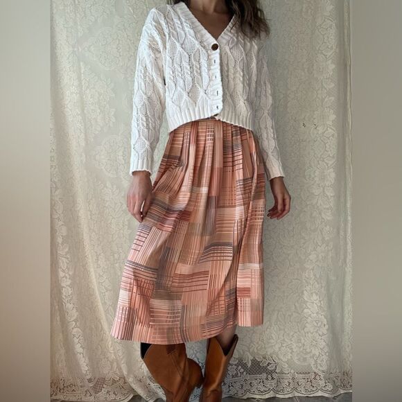Vintage Plaid Pleated Campus Casuals Of California MIDI Skirt - Picture 5 of 14
